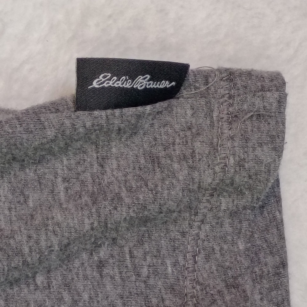 Eddie Bauer Men's Large Gray Long Sleeve Henley Shirt 3 Button - Picture 11 of 12